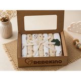 Bebekino %100 Coton 7li Bebek Ağız Silme Mendili 01 - renkli 7 adet