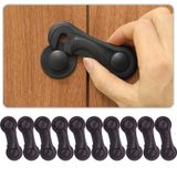 Bebekler için dolap kilitleri, çocuk emniyeti kilitleri, 10'lu paket, çekmeceli dolaplar, dolap ve kiler kapısı için yapıştırıcılı, bebek korumalı buzdolabı kilidi, çocukları ve küçük çocukları