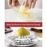 Bebekler Için Ek Gıda Limon ve Narenciye Sıkacağı ve Cam Elma Rendesi 2'li Set