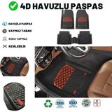 bebekokusu Renault Symbol 2004 Uyumlu Havuzlu Üniversal Maxi Paspas Siyah - Kırmızı
