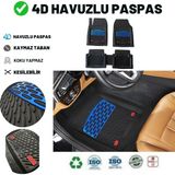 bebekokusu Seat Leon 2010 Uyumlu Havuzlu Üniversal Maxi Paspas Siyah - Mavi