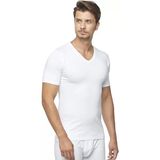 bebekokusu Star 206 Modal Yarım Kol V-Yaka T-Shirt Atlet - Beyaz - 2XL