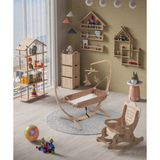 Bebekonfor Ahşap Bebek Hamağı Minderli Hamak Beşik 66 cm x 150 cm Kolay Kurulum Özelliği ile