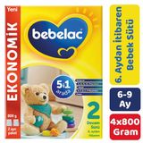 Bebelac 2 Devam Sütü 800 gr 6 Aydan İtibaren Bebek Sütü 4'lü Paket İçerik Zenginliği