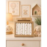 Bebelio %100 Coton 7li Bebek Ağız Silme Mendili - günlük