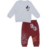 Bebelop Erkek Bebek Disney Mod Mickey Mouse Alt Üst 2'Li Eşofman Takım - 9 Ay - Bordo