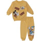 Bebelop Erkek Bebek Mickey Mouse Disyney Baskılı 2'li Alt Üst Takım - Sarı - 3 Ay