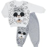 Bebelop Erkek Çocuk Mickey Mouse Resim Baskılı 2li Alt Üst Eşofman Takım - 6 Ay - Gri