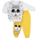 Bebelop Erkek Çocuk Mickey Mouse Resim Baskılı 2li Alt Üst Eşofman Takım - 6 Ay - Sarı