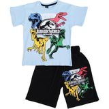 Bebelop Jurassic World Baskılı T-Shirt Şort Takım - 6 Yaş - Açık Mavi