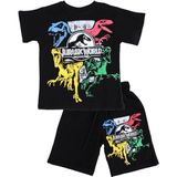 Bebelop Jurassic World Baskılı T-Shirt Şort Takım - 6 Yaş - Siyah