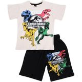 Bebelop Jurassic World Baskılı T-Shirt Şort Takım - 8 Yaş - Bej
