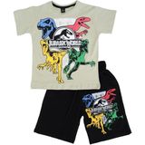 Bebelop Jurassic World Baskılı T-Shirt Şort Takım - 8 Yaş - Haki