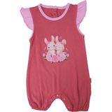 Bebelop Kız Bebek Tavşan Baskılı Çıtçıtlı Fırfırlı Yazlık Zıbın Tulum - - - 1 Ay