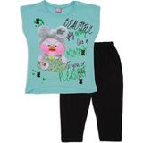 BEBELOP Kız Çocuk Bisiklet Yaka Kısa Kollu T-shirt MİNT 10 YAŞ