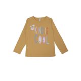 Bebelop Kız Çocuk Kind Cool Yazı Baskılı Çiçekli Kız Sweat Uzun Kol SARI 8 YAŞ