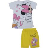Bebelop Kız Çocuk Mickey Mouse Baskılı Disney 2'li Alt Üst Şort Takım - Sarı - 3 - 4 Yaş
