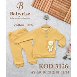 Bebelop Oyuncak Ayıcıklı Düğmeli Kız Bebek Alt Üst Takım - 05S-Sarı - 24 - 32 Ay