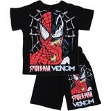 Bebelop Spider-Man Baskılı T-Shirt Şort Takım - 10 Yaş - Siyah