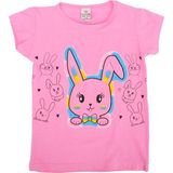 Bebelop Tavşan Baskılı T-Shirt - 8 Yaş - Fuşya