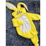 Bebelop Tavşan Şapkalı Welsoft Peluş Uyku Tulumu - 3 Yaş - Sarı