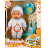 Bebelou 35 cm Yemek Saati Sesli Bebek Seti