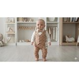 Bebelove Erkek Bebek Papyonlu Takım - Kahve - Açık Kahve - 0 - 3 Ay