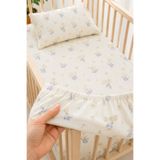 Bebelz %100 Pamuk Anne Yanı - Park Yatak Balonlu Ayıcıklı Bebek Lastikli Çarşaf Seti - 2 Adet Yastık Kılıfı 60x120 / 70x120 / 70x110