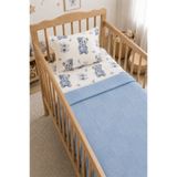 Bebelz %100 Pamuk Ayıcıklı Anne Yanı Beşik Seti - Pike Battaniye, Lastikli Çarşaf Ve Yastık Kılıfı 3'lü Bebek Uyku Seti-60x120-70x110-70x120 Yataklara Uyumludur