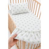 Bebelz %100 Pamuk Yeşil Ayıcık Desenli Bebek Lastikli Çarşaf Seti - 2 Adet Yastık Kılıfı 60x120 / 70x120 / 70x110 Anne Yanı - Park Yatak