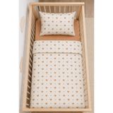 Bebelz Bebek Nevresim Takımı 80x110 Ayıcık Desenli %100 Pamuk Lastikli Çarşaf ve Yastık Kılıfı 3 Parça Beşik Uyku Seti | 60x120, 70x110 ve 70x120 Beşiklere Uyumlu