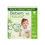 Bebem Natural 104 lü bebek bezi