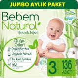 Bebem Natural No:3 Midi 136 Adet Bebek Bezi