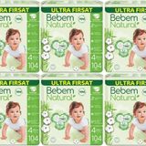 Bebem Natural No:4 Maxi 624 Adet Bebek Bezi