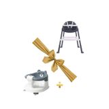 Bebemango Mama Sandalyesi & Bebek Banyo Oturağı Set Gri-Gri