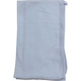 BebeMekan %100 Pamuklu Çift Kat Bebek Çocuk Battaniyesi 80X90 cm - 80 x 90 cm - Açık Mavi