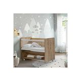 Bebemin Dünyası Sallanır Tekerlekli Kademeli Anne Yanı Bebek Beşik - Bebek Yatagı - 60x120 Cm Kahverengi