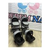 bebemnas İkiz Yanyana Ayrılıp Birleşen Travel Bebek Arabası + 2 Adet Puset Dahil Tam Set
