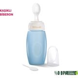 Bebeneo Kaşıklı Biberon Mavi PP Kaşıklı Mama Biberonu BPA İçermez