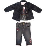 Bebepan Kız Çocuk Kedili T-Shirt Çeket Pantolon Takım - 1 - 1,5 Yaş - Renkli
