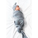 Bebesense Organik Bambu Battaniye– 115X115 Cm, Kundak, Emzirme ve Rahatlatma Için Mükemmel - Gri - 115 x 115