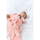 Bebesense Organik Bambu Battaniye– 115X115 Cm, Kundak, Emzirme ve Rahatlatma Için Mükemmel - Pembe - 115 x 115