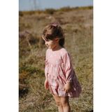 Bebesev Bebek Kız Çocuk Doğum Günü Parti Düğün Elbise Astarlı Çocuk Giyim bebek giyim Kız Elbmuslın - Pembe - 1 - 2 Yaş