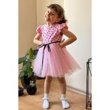 Bebesev Kız Bebek Çocuk Yazlık Elbise Kısa Kollu Elbklp - 2 - 3 Yaş - Pembe