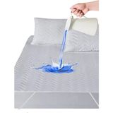 Bebesi Kapitoneli Yatak Koruyucu Alez 100X200 cm Tek Kişilik Köşe Lastikli - 100 x 200 cm - Beyaz