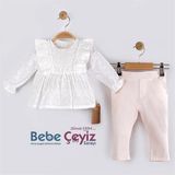 BEBESSİ Brodeli Bluz 2'Li Takım