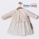 BEBESSİ Hırkalı Tiny Girl Elbise ( Ekru )