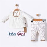BEBESSİ Sweat Leo Flow 2'Li Takım ( Ekru )