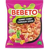 Bebeto 1 kg Şeftali Aromalı Jelibon Yumuşak Şeker Eğlenceli Atıştırmalık Türkiye Menşeli - 1000 g