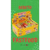 Bebeto Fast Food Jelibon 36 Adet Pizza&Cola, Hamburger, Hotdog Aromalı Renkli Şekerleme